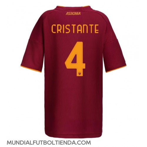 Camiseta AS Roma Bryan Cristante #4 Primera Equipación Replica 2025-26 para mujer mangas cortas